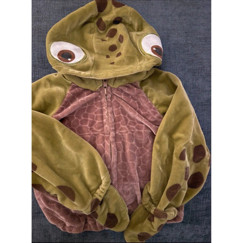 Rare Vintage Disney Pixar Finding Nemo Squirt Turtle Costume 18M Plush hooded